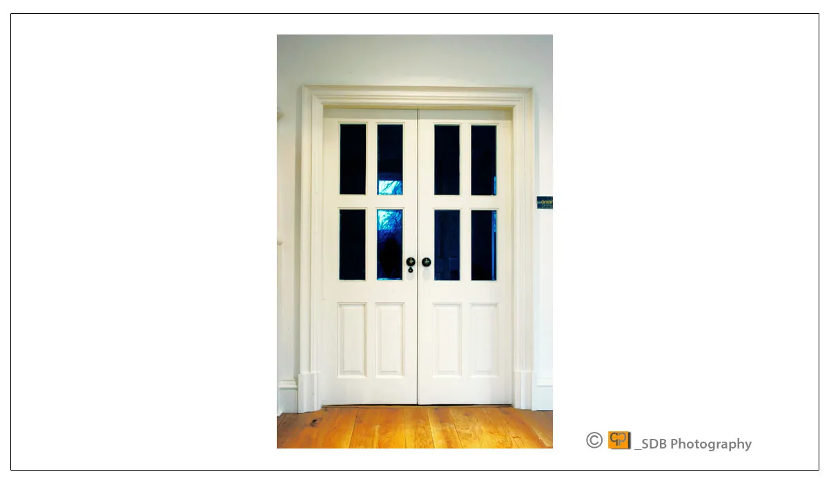 Beautiful entrance of a double door interior by SDB Designs